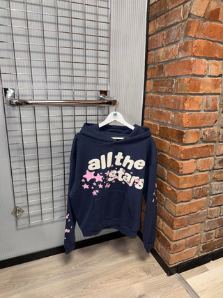 Broken Planet “All The Stars” Hoodie Navy | Pink Rhinestone