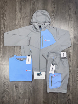 Berghaus 3 Piece Grey | Baby Blue Full Zip Hoodie Set