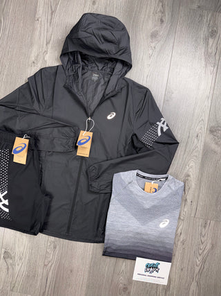 ASICS 3 Piece Icon Windrunner Black | Smoke Grey Set