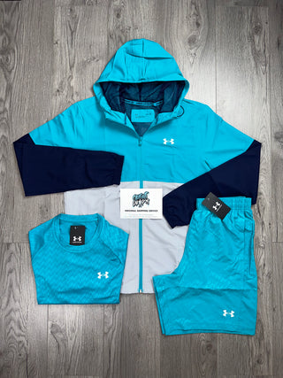 Under Armour 3 Piece Windrunner Set Aqua | Grey