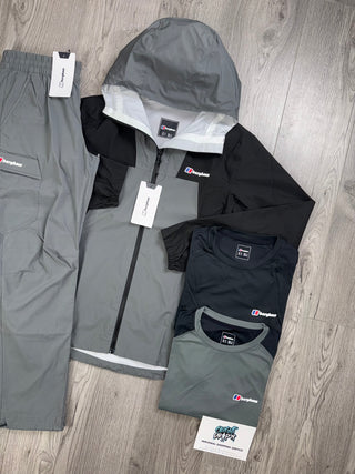 Berghaus 4 Piece Light Windrunner | Two Tee’s | Dark Grey | Black Tracksuit