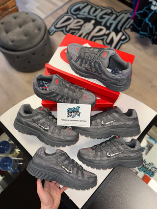 Nike P-6000 Premium Iron Grey, Crimson Red