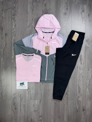 Nike 3 Piece Windrunner Pink Foam | Black Tracksuit