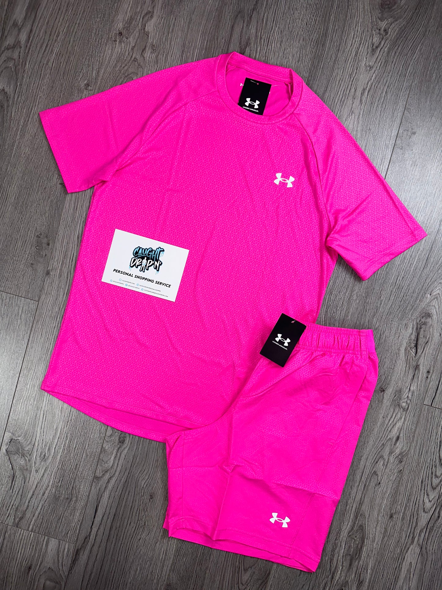 Under Armour Tech Emboss Set Hot Pink