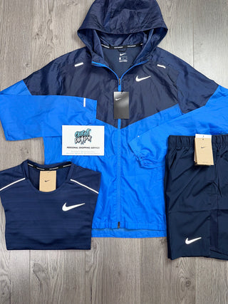 Nike 3 Piece UV Windrunner Ocean Blue, OG Obsidian Miler Set