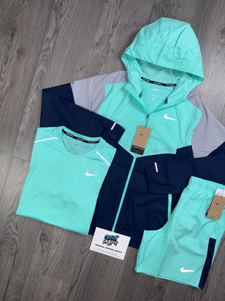 Nike 3 Piece Windrunner Hyper Turquoise, Obsidian, Cool Grey Set