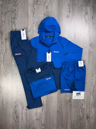 Berghaus 4 Piece Full Zip Royal Blue, Obsidian Tracksuit | Shorts Set
