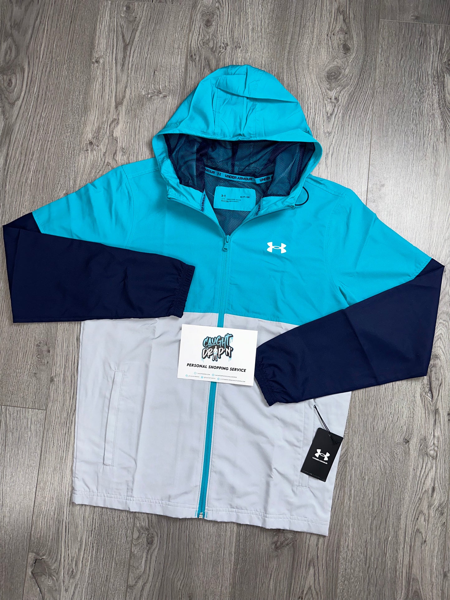 Under Armour Windrunner Jacket Aqua | Grey