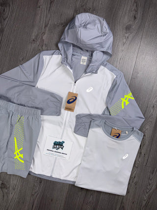 ASICS 3 Piece Icon Windrunner White | Smoke Grey | Neon Set