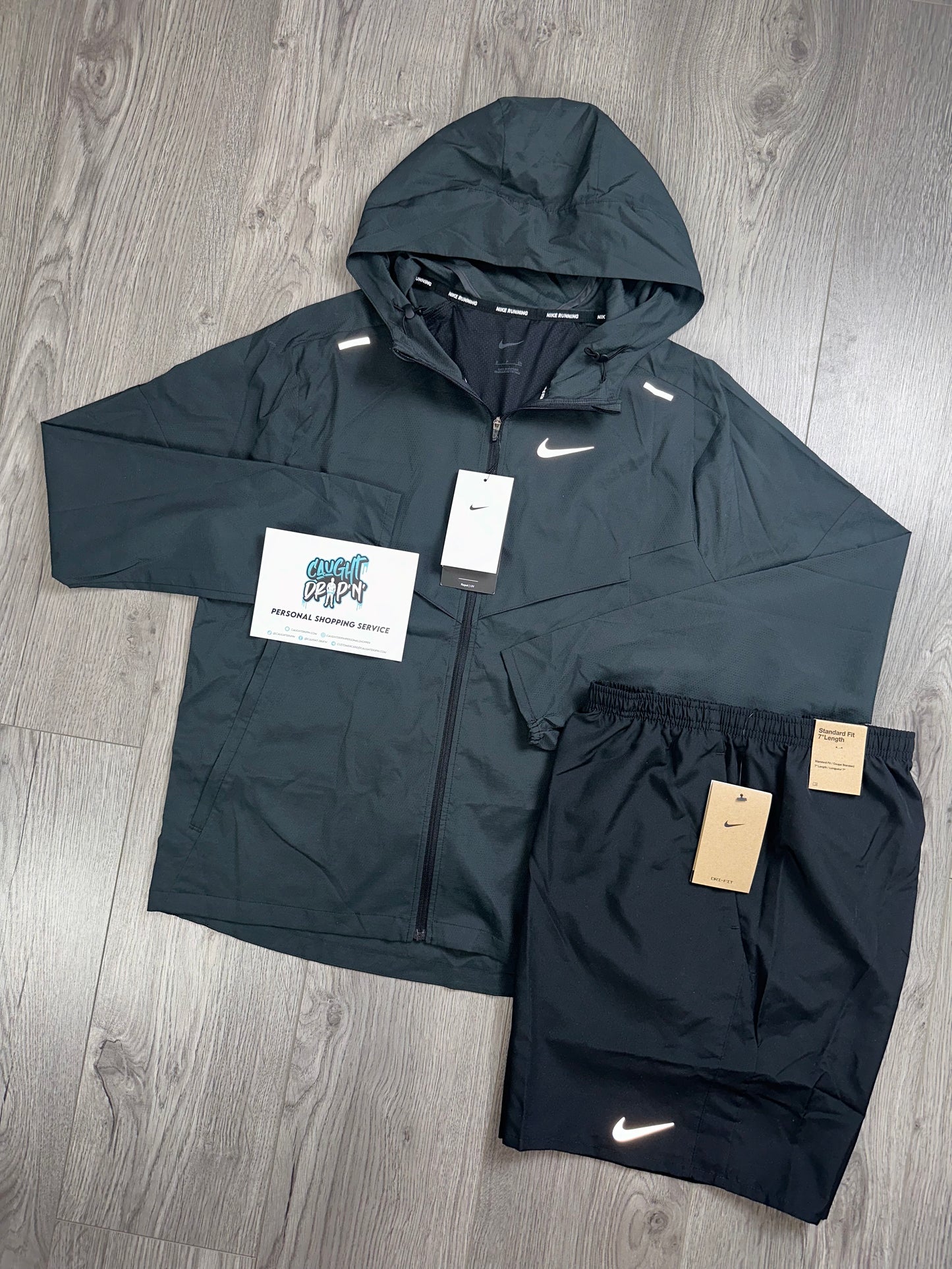 Nike Double Black Windrunner Set