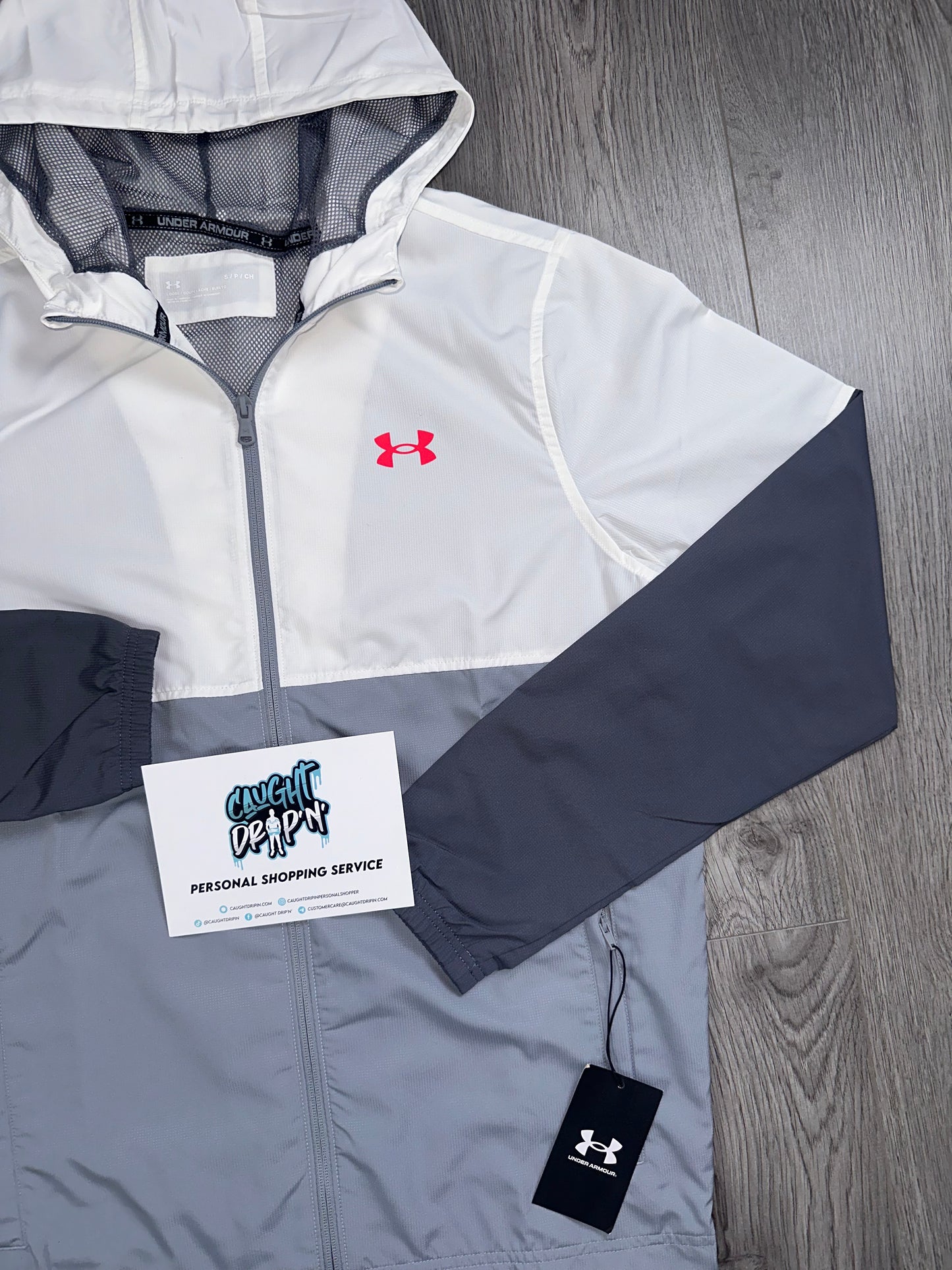 Under Armour Windrunner Jacket Grey | White