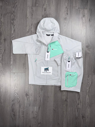 Berghaus Light Grey, Mint Full Zip Hoodie | Shorts Set
