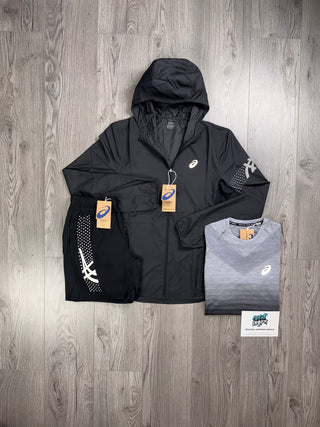 ASICS 3 Piece Icon Windrunner Black | Smoke Grey Set