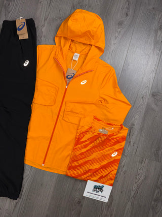 ASICS 3 Piece Windrunner Bright Orange | Black Tracksuit