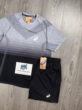 ASICS Black, Smoke Grey Tee | Shorts Set