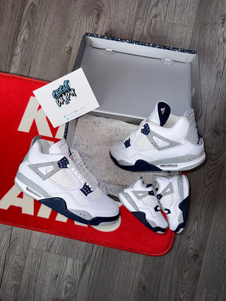 Jordan 4 White Midnight Navy