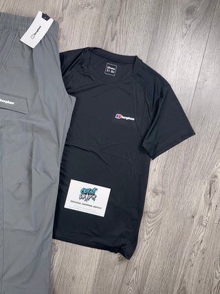 Berghaus Tech Black, Dark Grey Tee | Bottoms Set