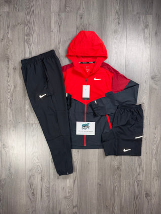 Nike Windrunner Light Crimson, Dark Red Shorts Set | Tracksuit