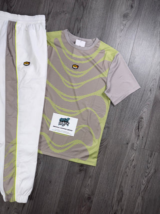 Nike TN Beige, White, Volt Tee | Bottoms Set (Oversized Fit. Recommend Sizing Down)