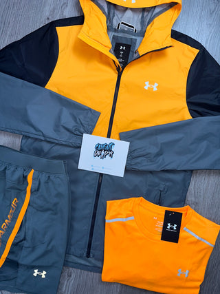 Under Armour 3 Piece Windrunner Set Grey | Orange