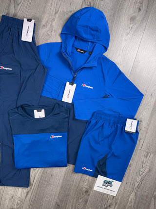 Berghaus 4 Piece Full Zip Royal Blue, Obsidian Tracksuit | Shorts Set