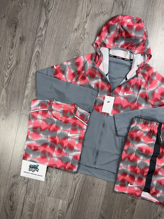 Nike 3 Piece Windrunner Festival Fire Red | Cool Grey Set