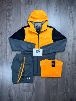 Under Armour 3 Piece Windrunner Set Grey | Orange