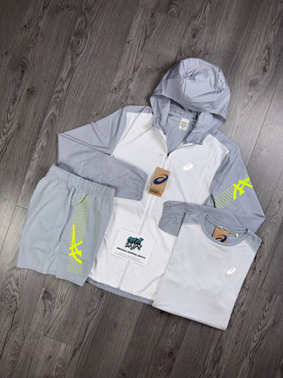 ASICS 3 Piece Icon Windrunner White | Smoke Grey | Neon Set