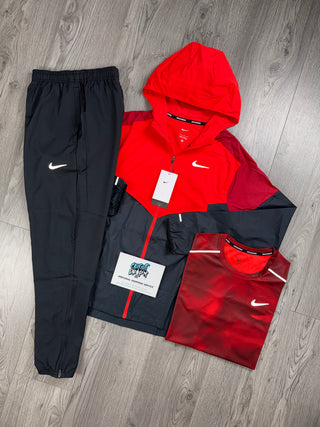 Nike 3 Piece Windrunner Light Crimson | Dark Red Tracksuit