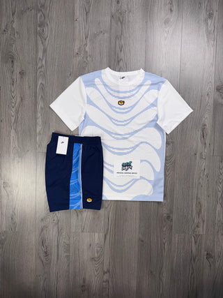 Nike TN White, Crystal Blue | Shorts Set