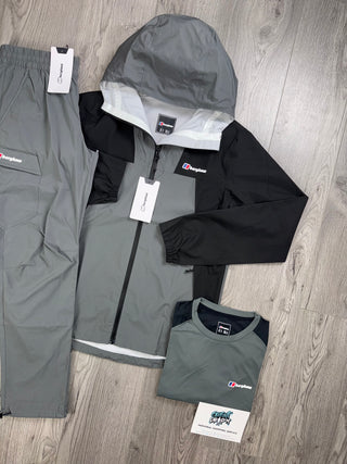 Berghaus 3 Piece Light Windrunner Dark Grey Tee | Black Tracksuit