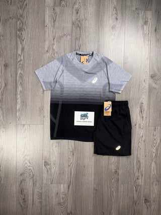 ASICS Black, Smoke Grey Tee | Shorts Set