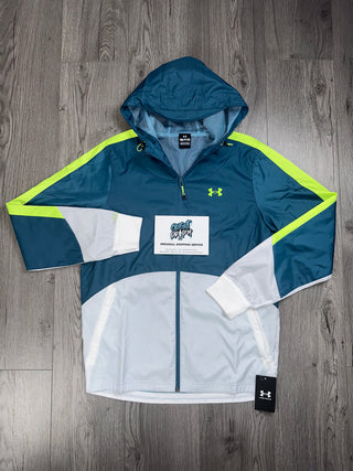 Under Armour Windrunner Jacket Teal | Lime