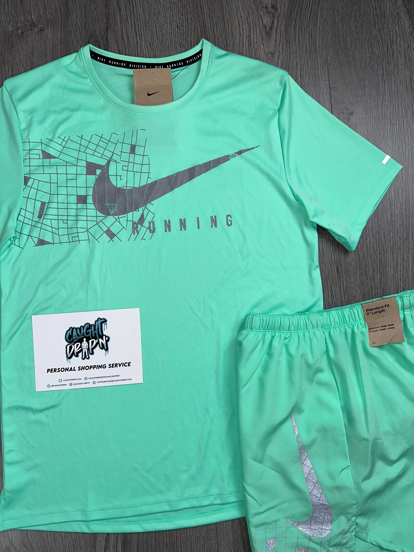 Nike Running Mint Green Set