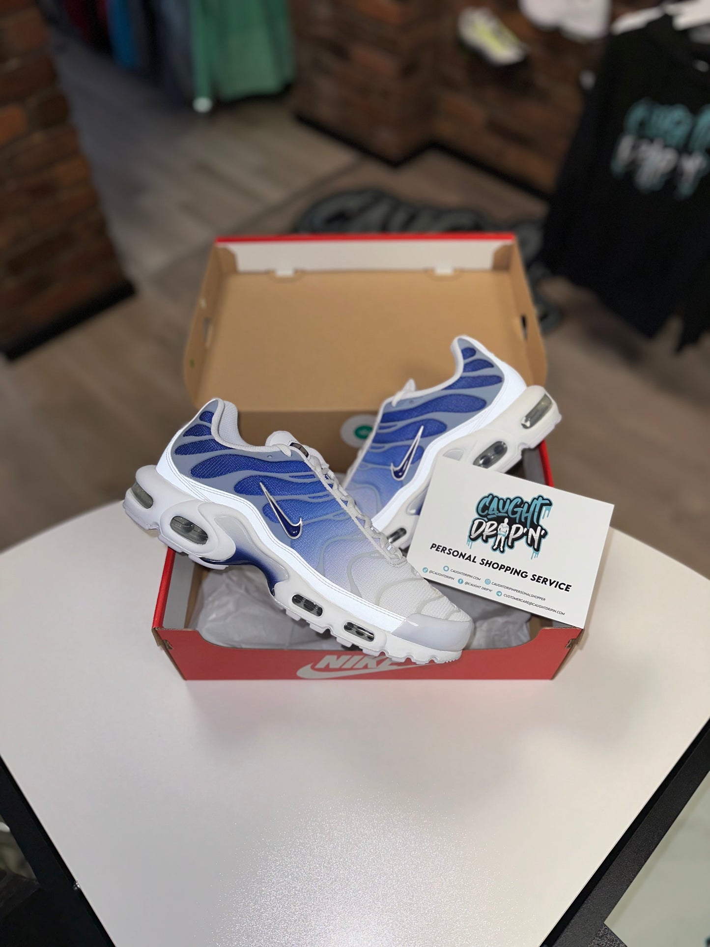 Nike Air Max Plus TN White | Royal Blue Fade