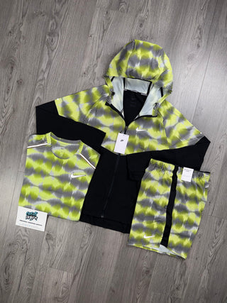 Nike 3 Piece Windrunner Festival Neon Green | Black Set
