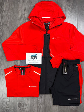 Monterrain 3 Piece Windrunner Set Red | Black