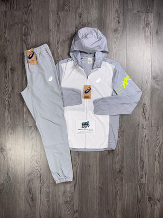 ASICS Icon Windrunner White | Smoke Grey | Neon Tracksuit