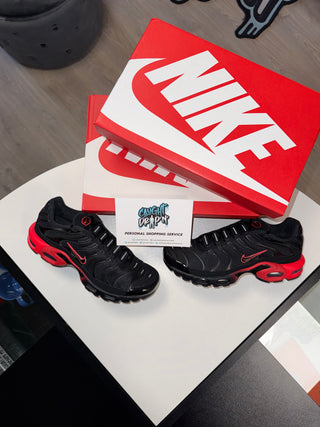 Nike Air Max Plus TN Black | Bright Crimson Trim 2026
