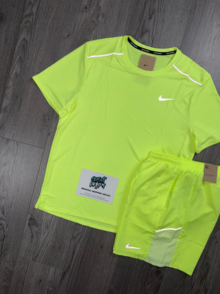 Nike New Season Neon Green Miler Set