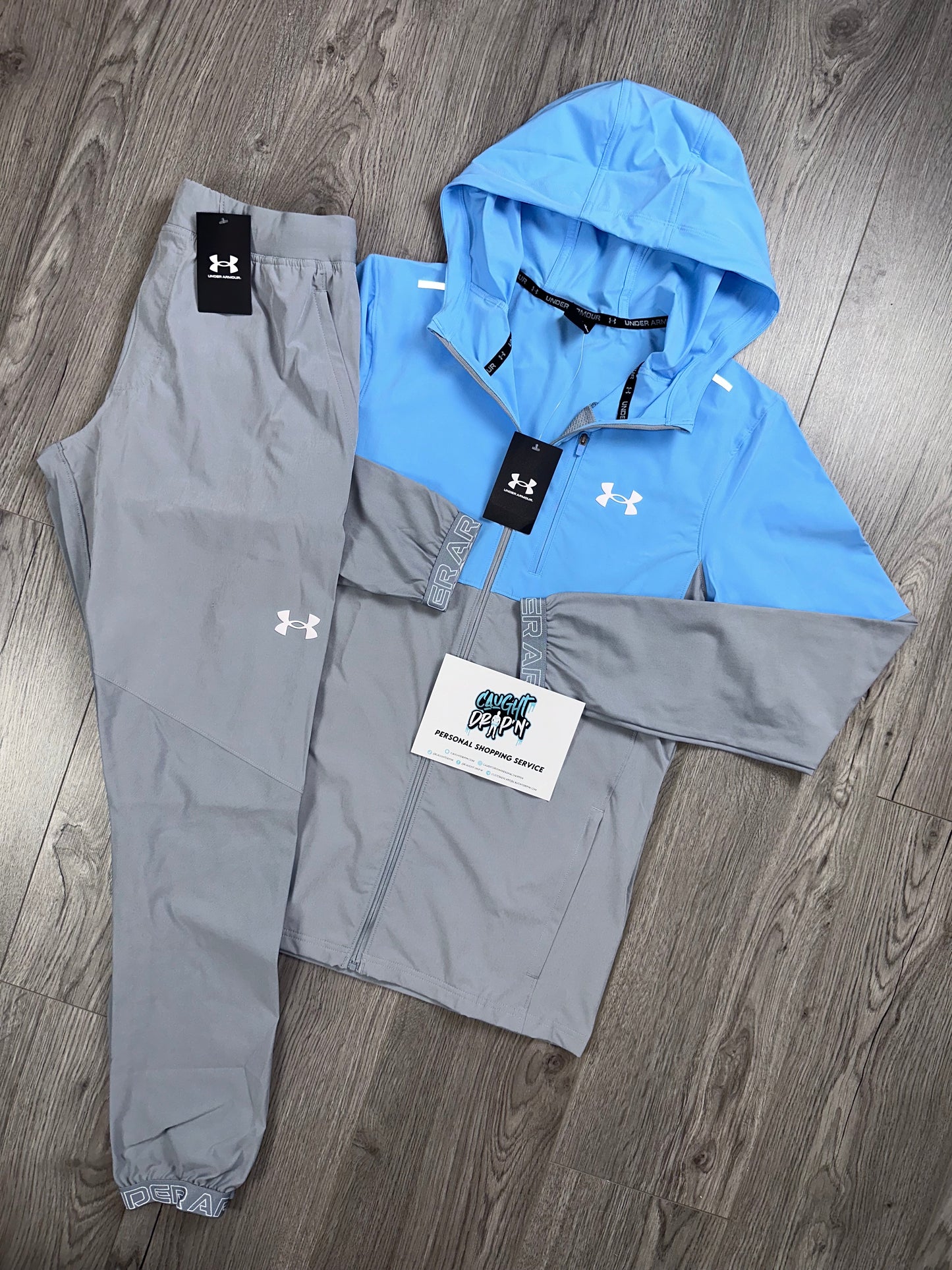 Under Armour Storm Vanish Baby Blue | Grey Tracksuit