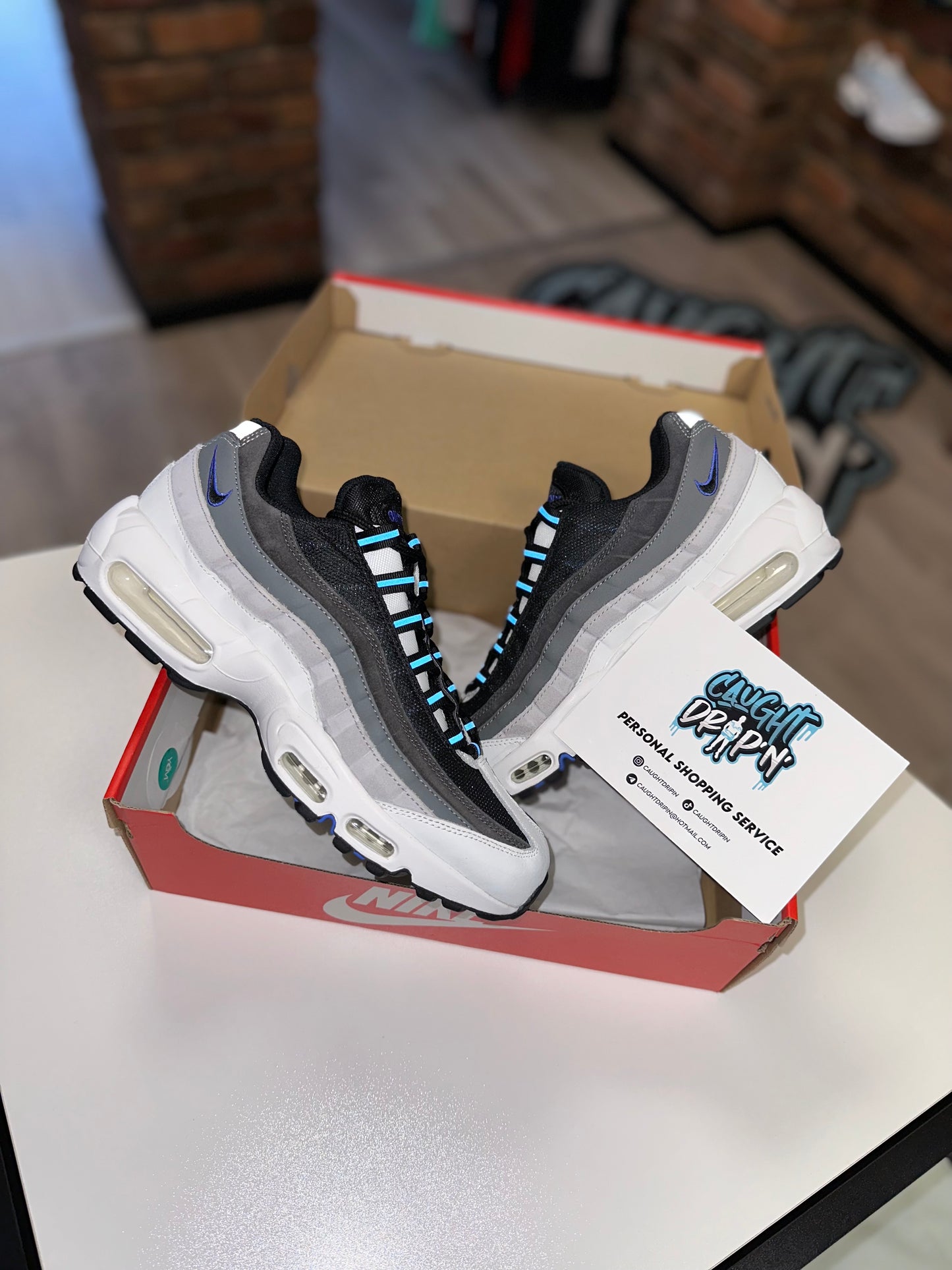 Nike Air Max 95’s White | Medium Blue