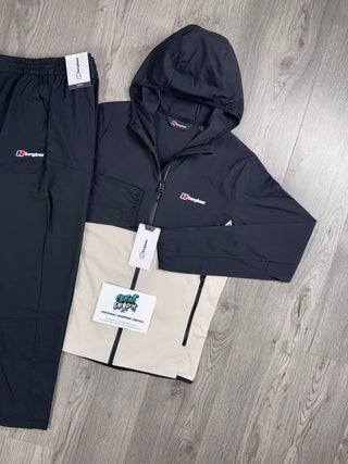 Berghaus Theran Full Zip Beige Cream | Black Tracksuit