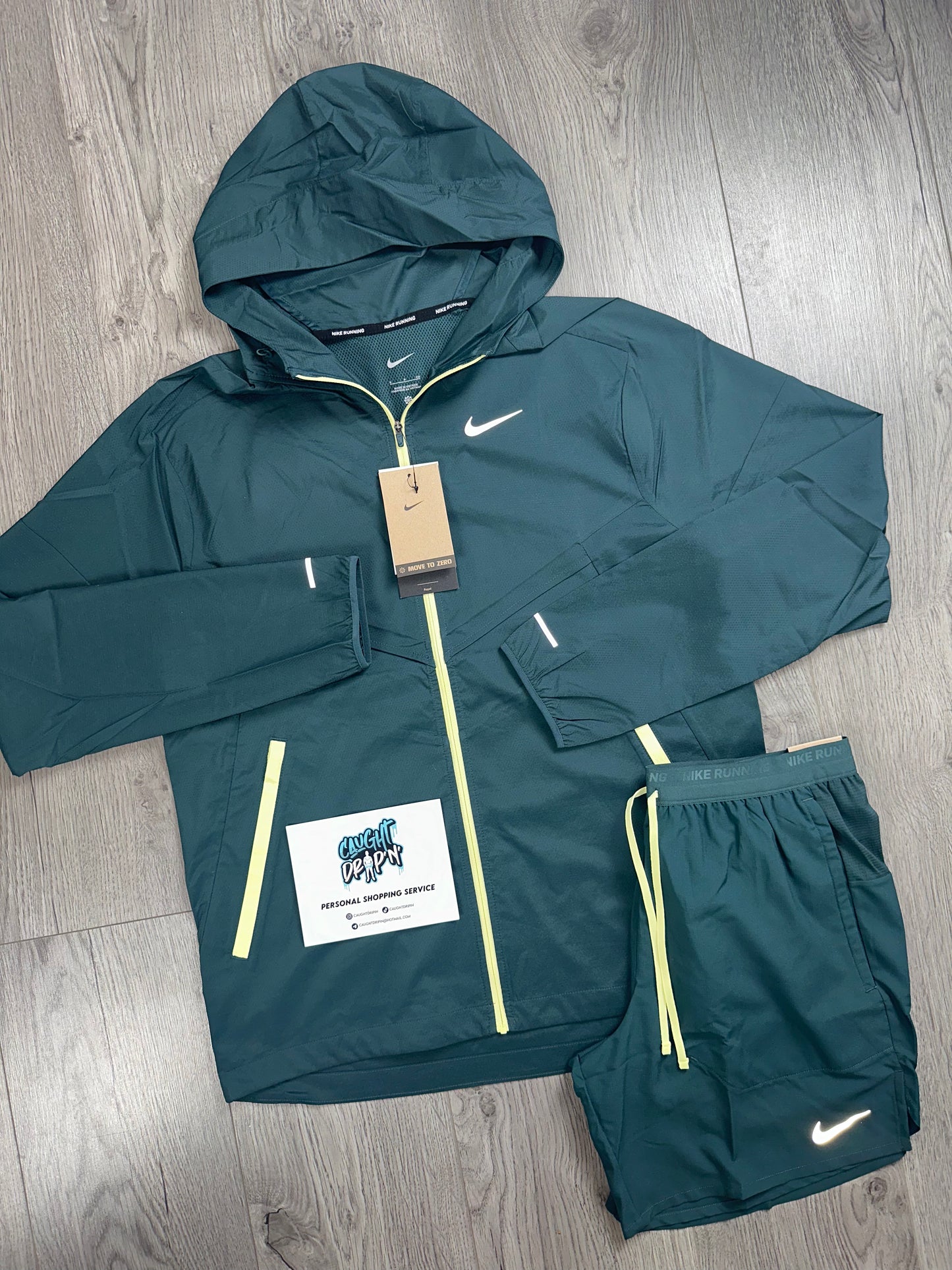 Nike Windrunner Teal | Lime Set