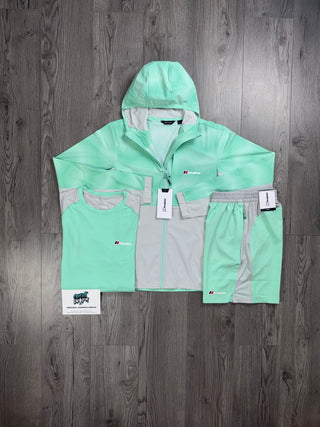 Berghaus 3 Piece Windrunner Electric Mint | Light Grey Set