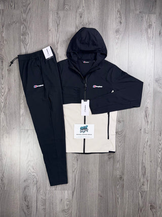 Berghaus Theran Full Zip Beige Cream | Black Tracksuit