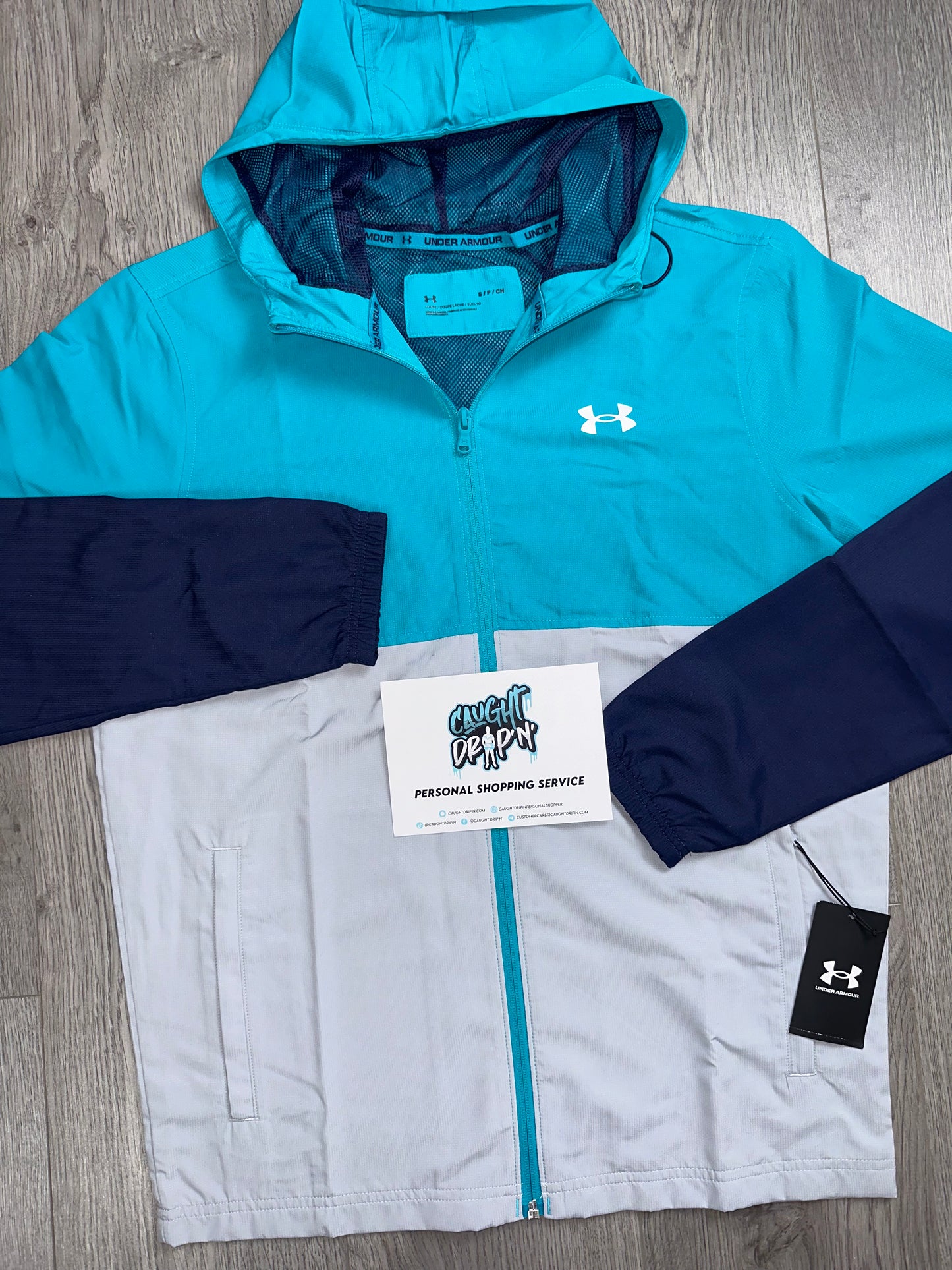 Under Armour Windrunner Jacket Aqua | Grey