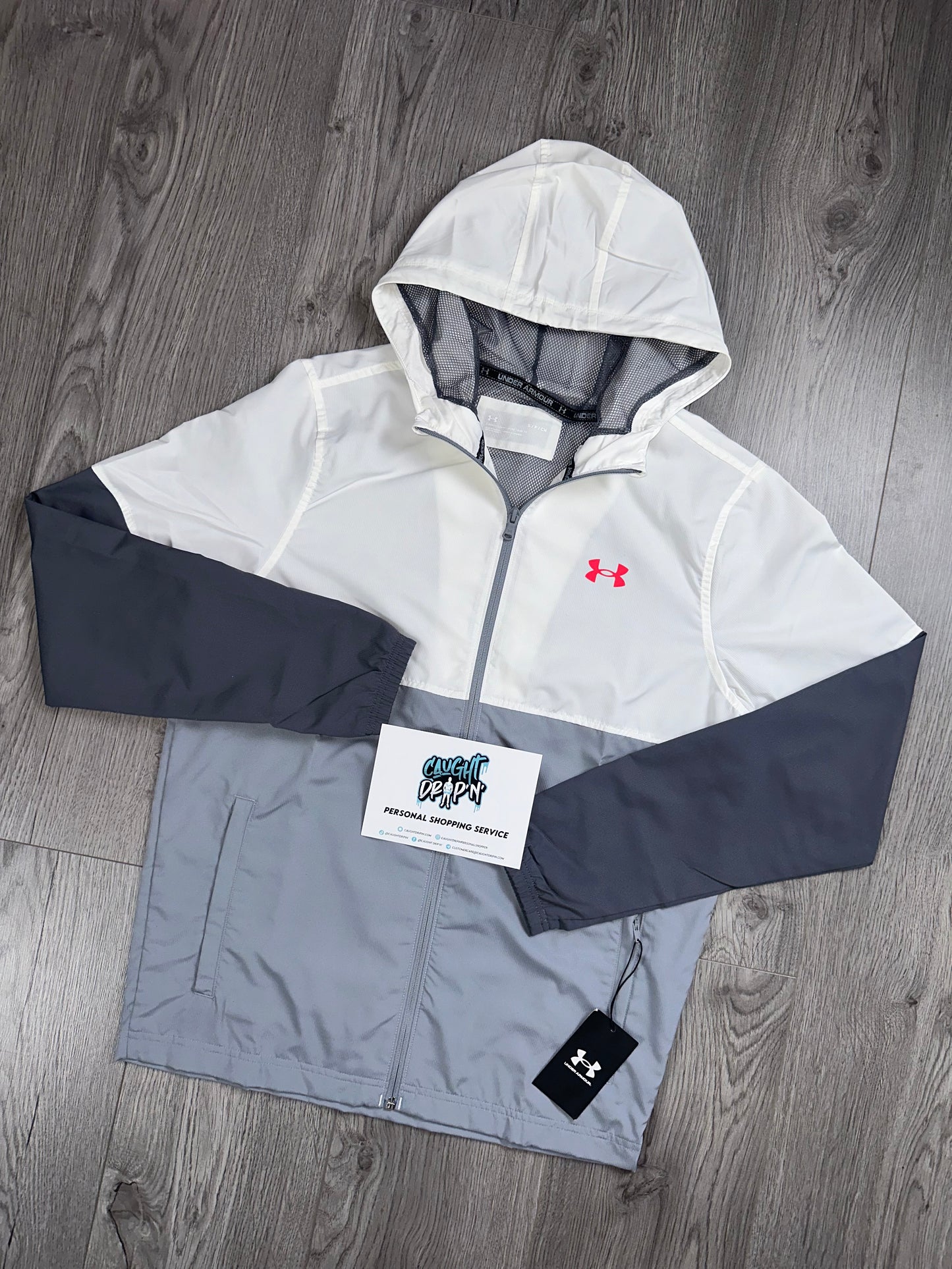 Under Armour Windrunner Jacket Grey | White