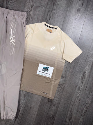 ASICS Beige Cream Tee | Bottoms Set