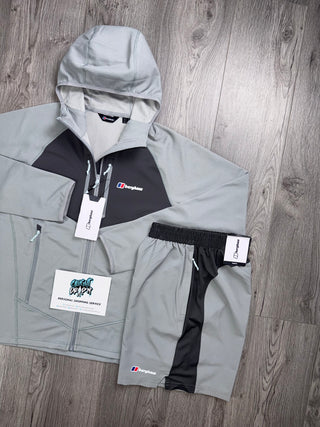 Berghaus Full Zip Light Grey, Dark Grey Hoodie | Shorts Set
